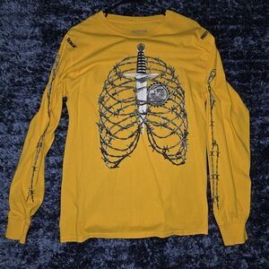 Yellow Long Sleeve Graphic Tee